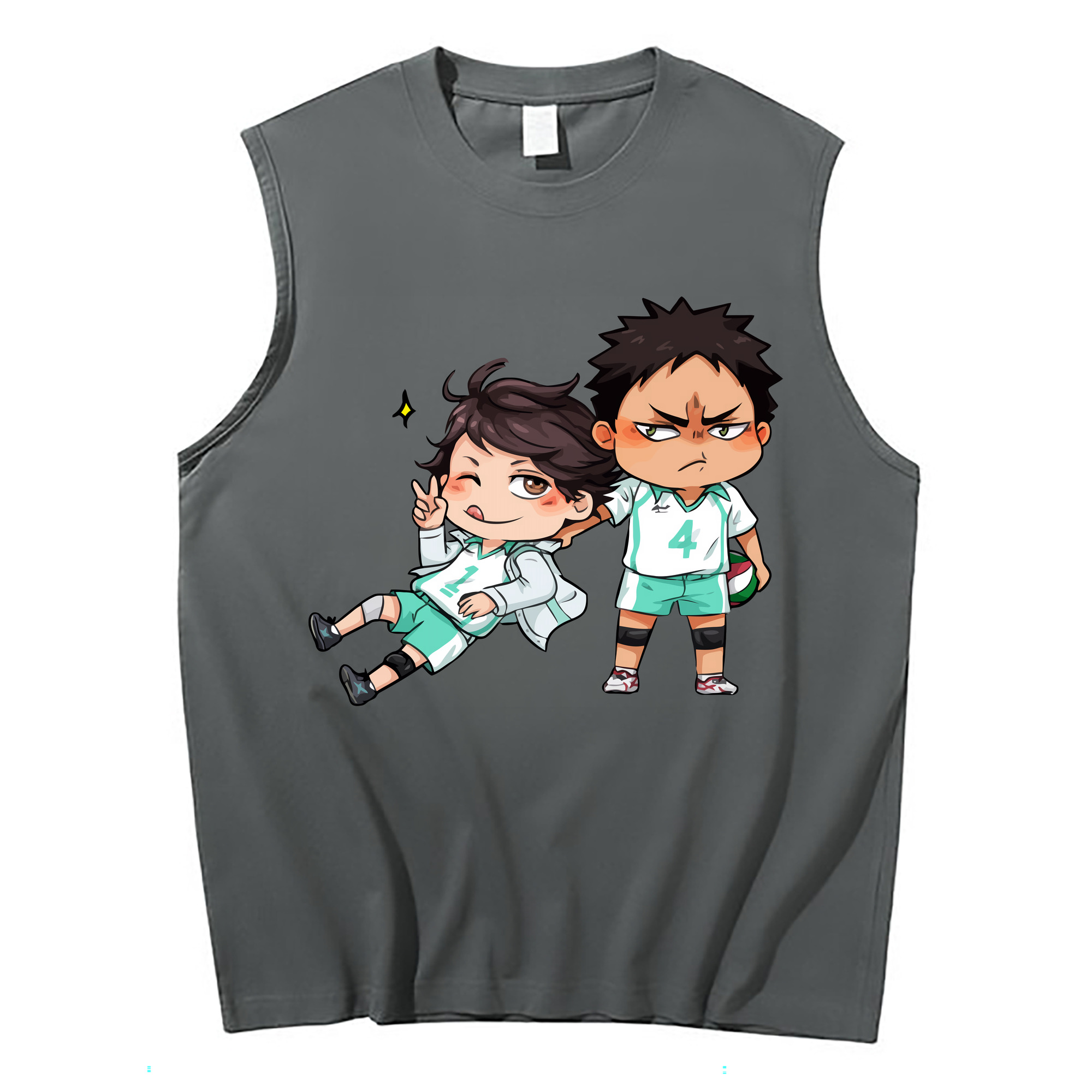 （画像用） ハイキュー!! Haikyu!! コットン100％タンクトップ（フロントプリント）